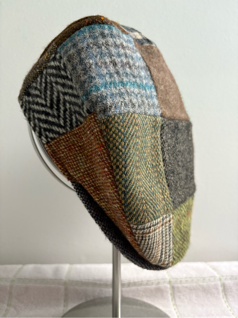 Hanna Hats Patchwork Pure New Wool Flat/Newsboy Cap Made in Ireland